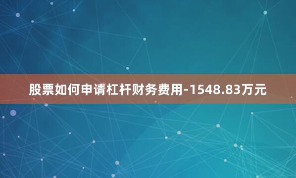股票如何申请杠杆财务费用-1548.83万元